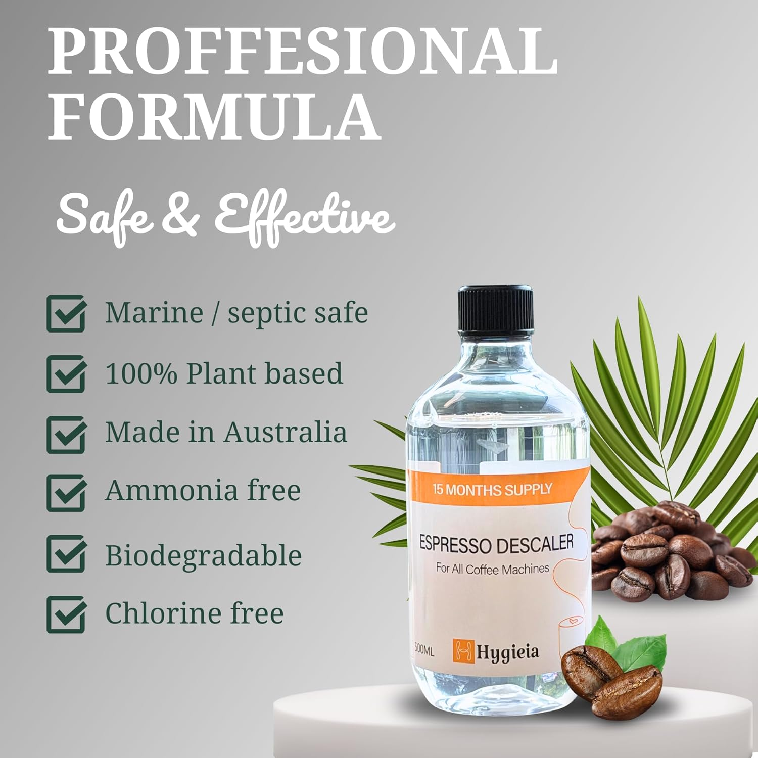 500Ml Coffee Machine Descaler Liquid for All Coffee Machines Including Delonghi Descaler, Breville Descaler, Nespresso, Smeg, Gaggia, La Marzocco, Sunbeam, Saeco, Miele, Rancilio, Jura & Others image number 3