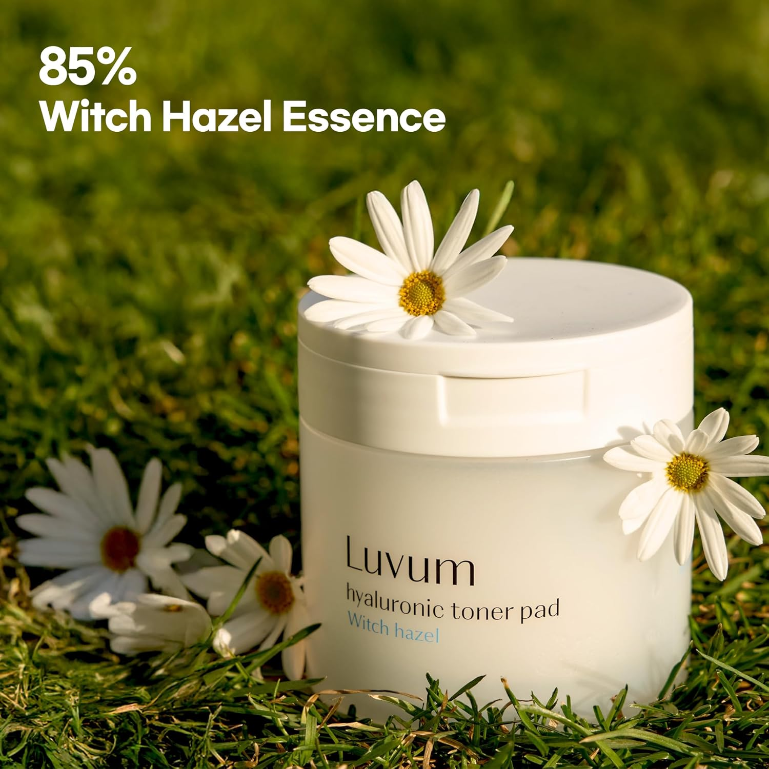 Luvum Witch Hazel Hyaluronic Toner Pad, Witch Hazel, Hyaluronic Acid, Ph 5.5, 60 Pads image number 1
