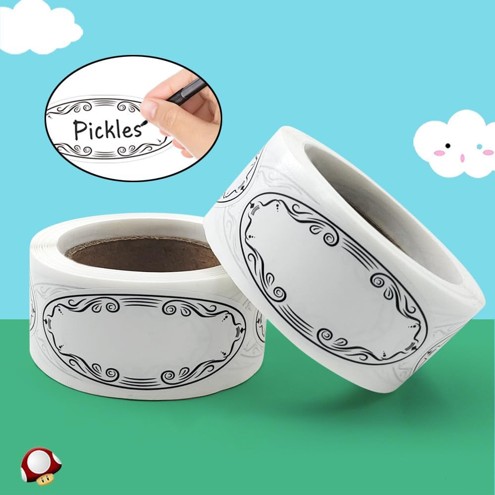 2 Roll Design Food Jar Stickers with Perforation Line,Dissolvable Food Label Stickers with Perforation Line,Canning Labels Food Jar Stickers,Dissolvable Food Labels Dissolvable Canning Labels for Jars image number 4