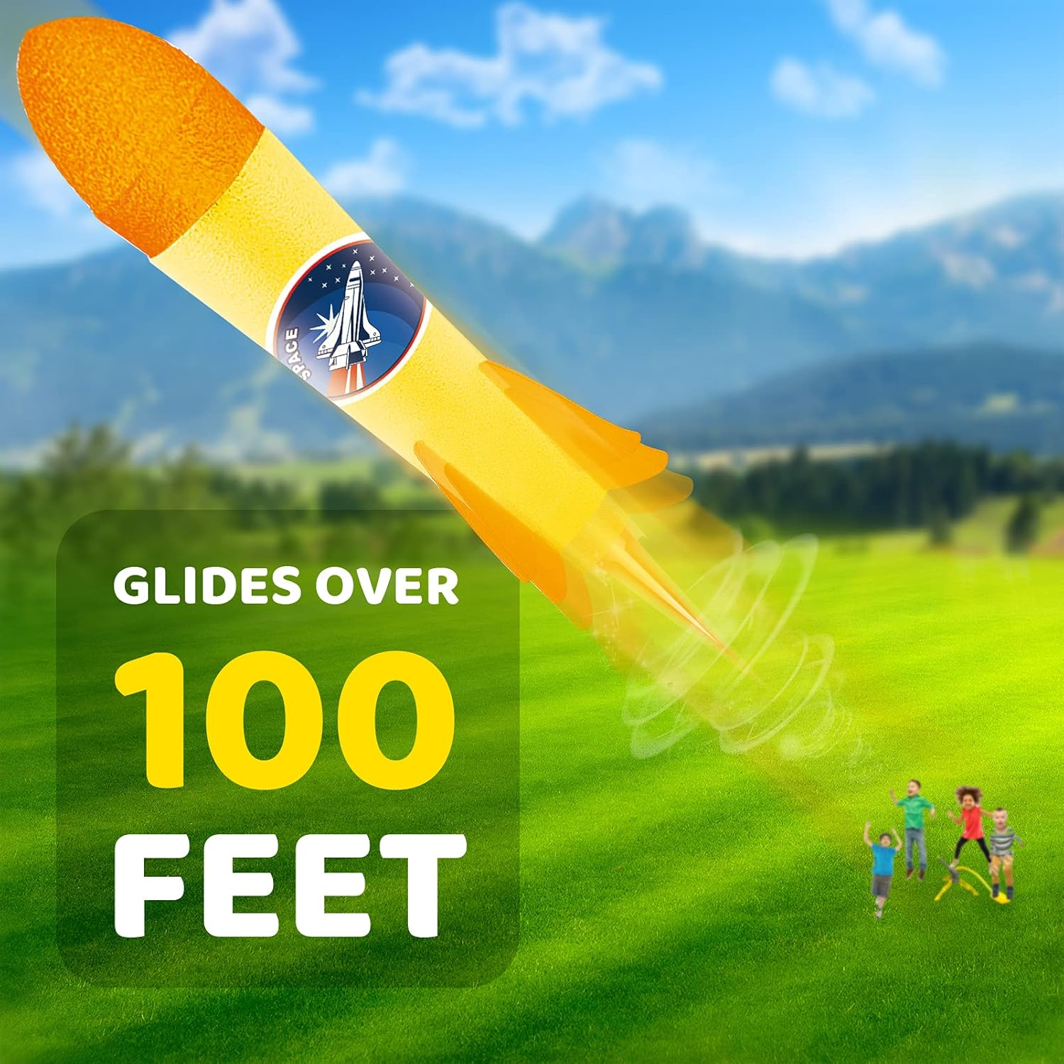 V-Opitos Rocket Launch Toys for Kids Age of 3, 4, 5, 6, 7, 8 Year Old Boys & Girls, 2 Pack Rocket Launchers with 8 Colorful Foam Rockets, Top Outdoor Game, Ideal Christmas & Birthday Gift image number 5