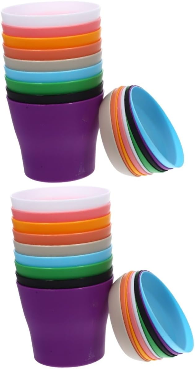 Kisangel 18Sets Plastic Flower Pots for Planting Containers Breathable Nursery Garden Flowerpot Small Planter Pots Saucers for Outdoor Use