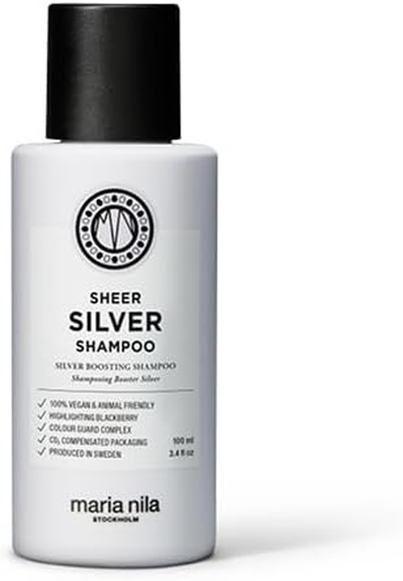 Maria Nila Care & Style Sheer Silver Shampoo, No Yellow Silver Shampoo for a Cool Blonde, Intensive Hair Care anti Yellow Tinting, Sulphate & Paraben Free, 100 Ml image number 5