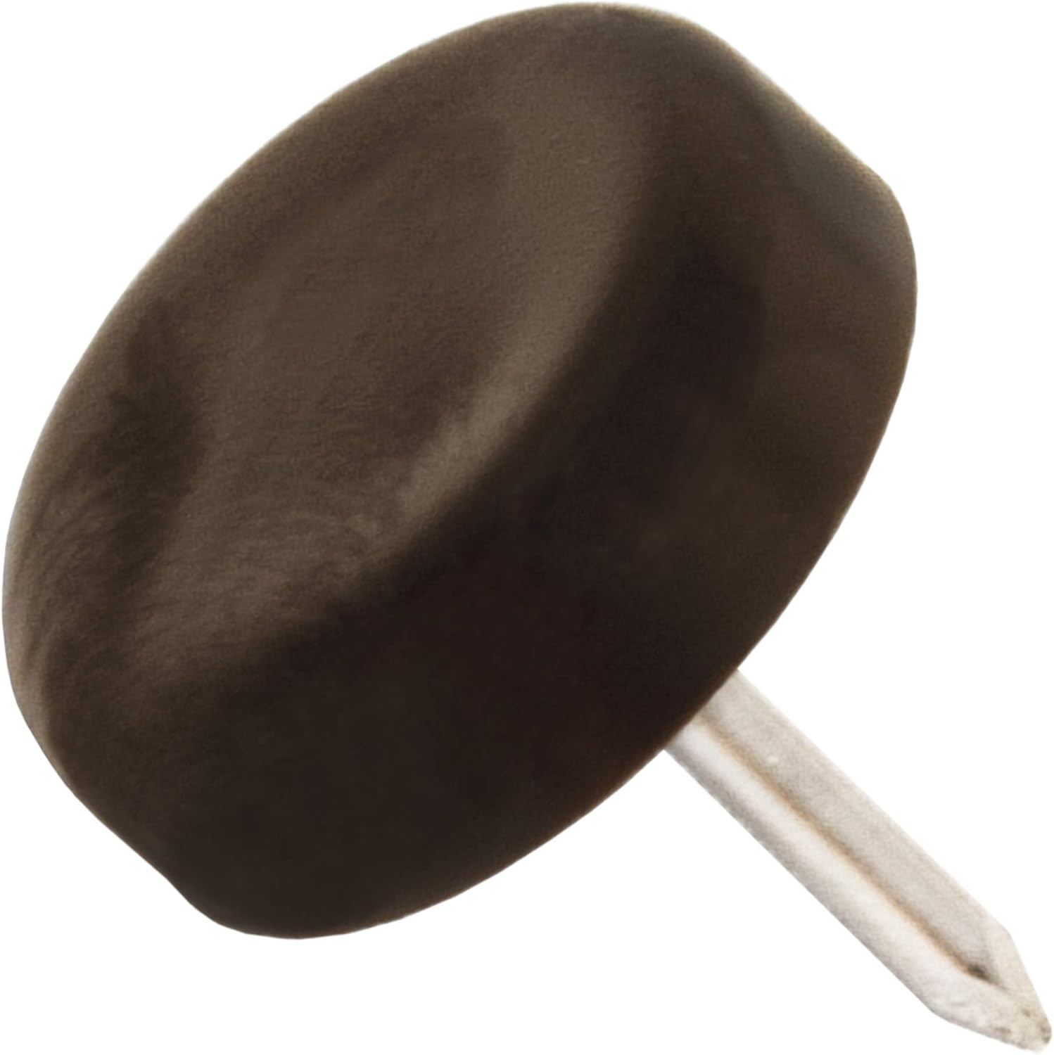 Adsamm&reg; 100 X Plastic Gliders with Nails, Brown, Diameter 18 Mm, Round, Furniture Gliders with Nails, Furniture and Floor Protection in Adsamm&reg; Quality image number 1