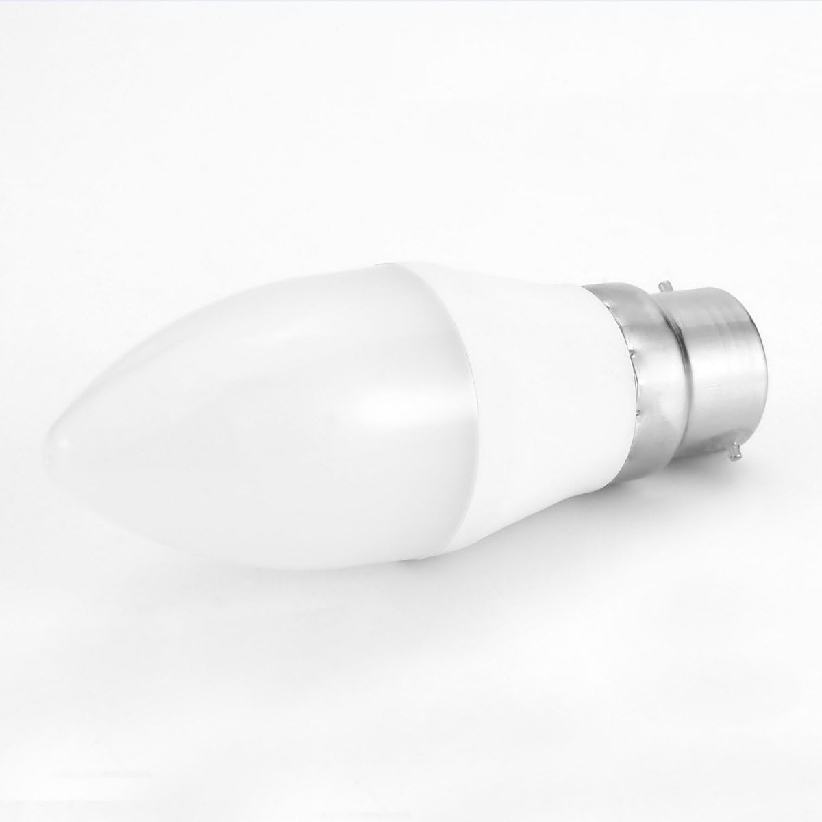 CY LED 5W B22 Bayonet LED Candle Bulbs, 35W Incandescent Bulb Equivalent, 450Lm, Cool White, 6000K, LED Light Bulbs, Candle Lights, Pack of 6 Units image number 3