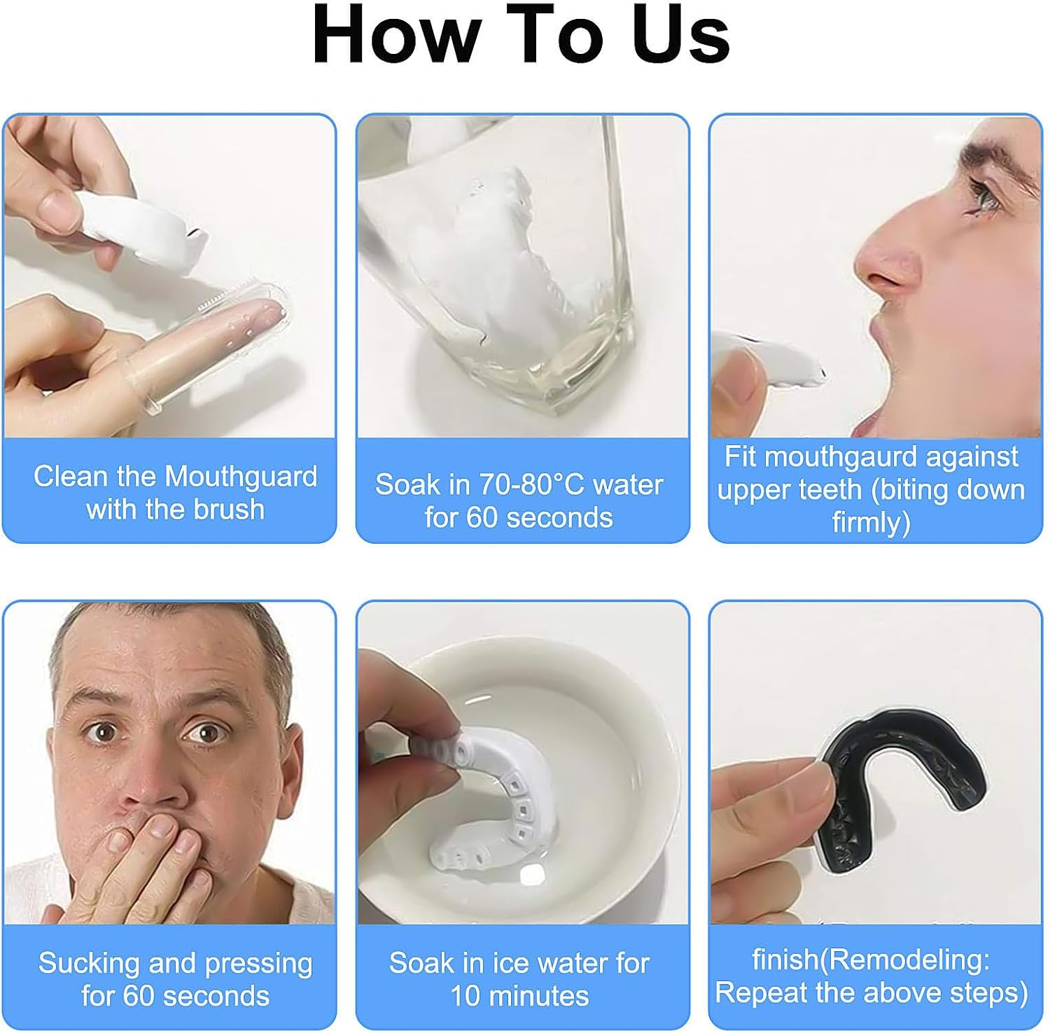 5 Pack Youth Mouth Guards for Sports &ndash; Kids & Teens Athletic Dental Protectors for Football, Basketball, Lacrosse, Taekwondo, Boxing, MMA, Rugby, Karate, Wrestling &ndash; Includes Storage Case image number 4