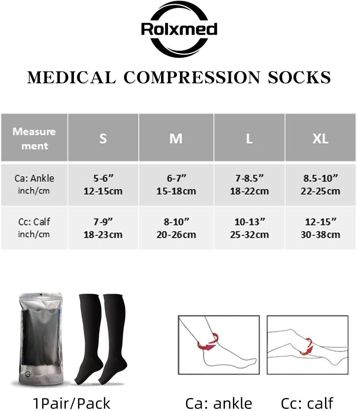 Medical Compression Socks Stockings 20-30 Mmhg Geman Tech Support Hose for Women (Black/Beige, Open Toe) image number 4