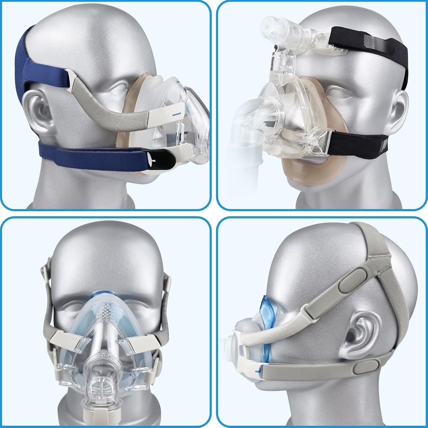 Upgrade CPAP Nose Pads Mask Liners for CPAP Full Face Mask Bipap Nasal Gel Pads for Sleep Apnea Users 2 Packs CPAP Supplies Full Face Mask Nose Gel Pads &ndash; Standard image number 4