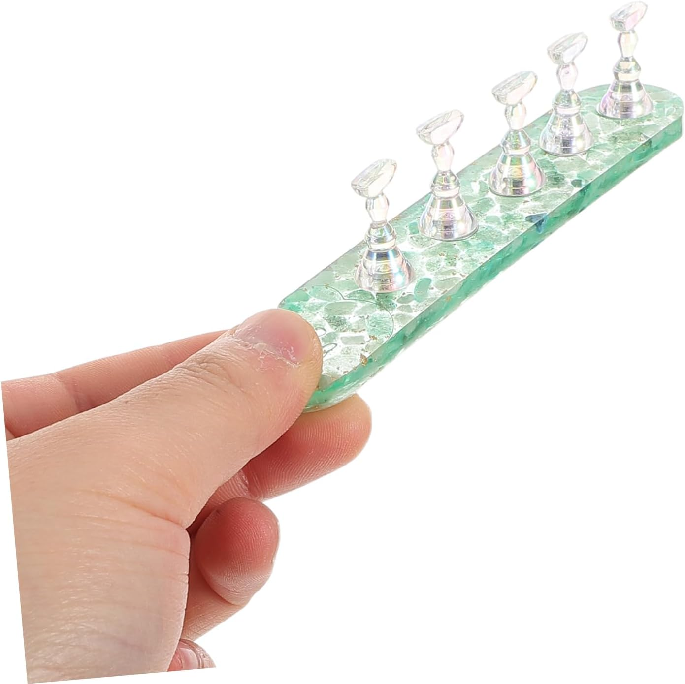 HEATSHAKING Durable Nail Art Practice Stand for Home Salon Use Press Nails Holder with Wear Resistant Build Educational Fingernail Training Tool for DIY Manicure Beginners and Professionals image number 6