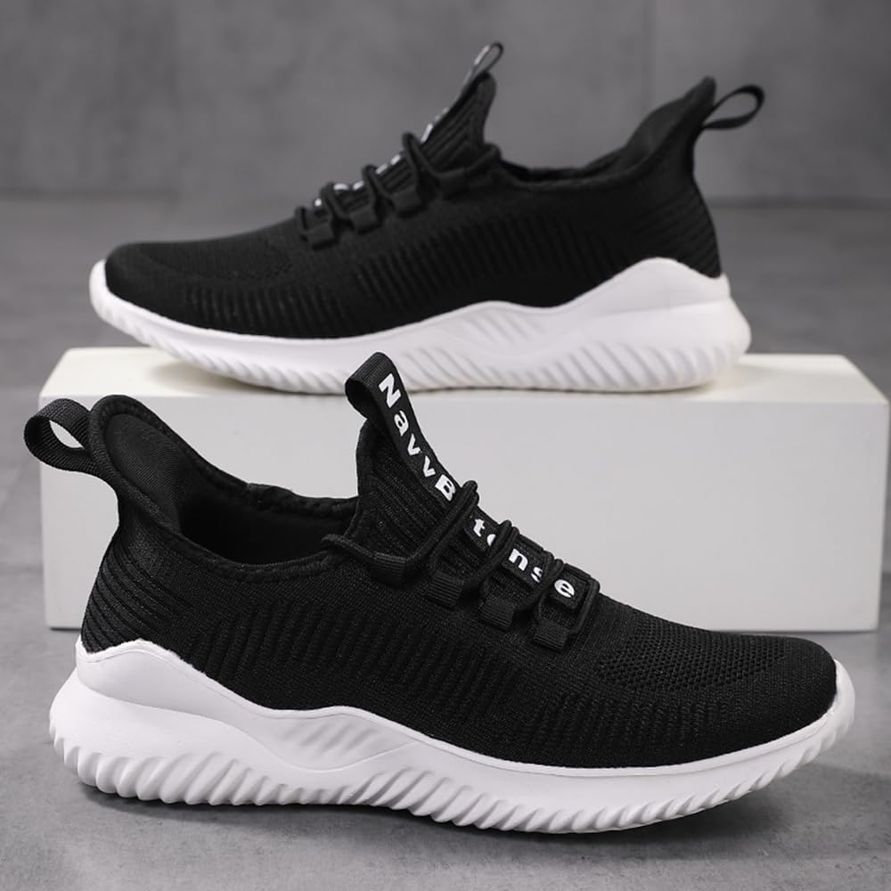Men'S Running Shoes Non Slip Walking Sneakers Sports Fashion Casual Dress Footwear Mesh Breathable Lightweight Tennis Gym Athletic image number 5