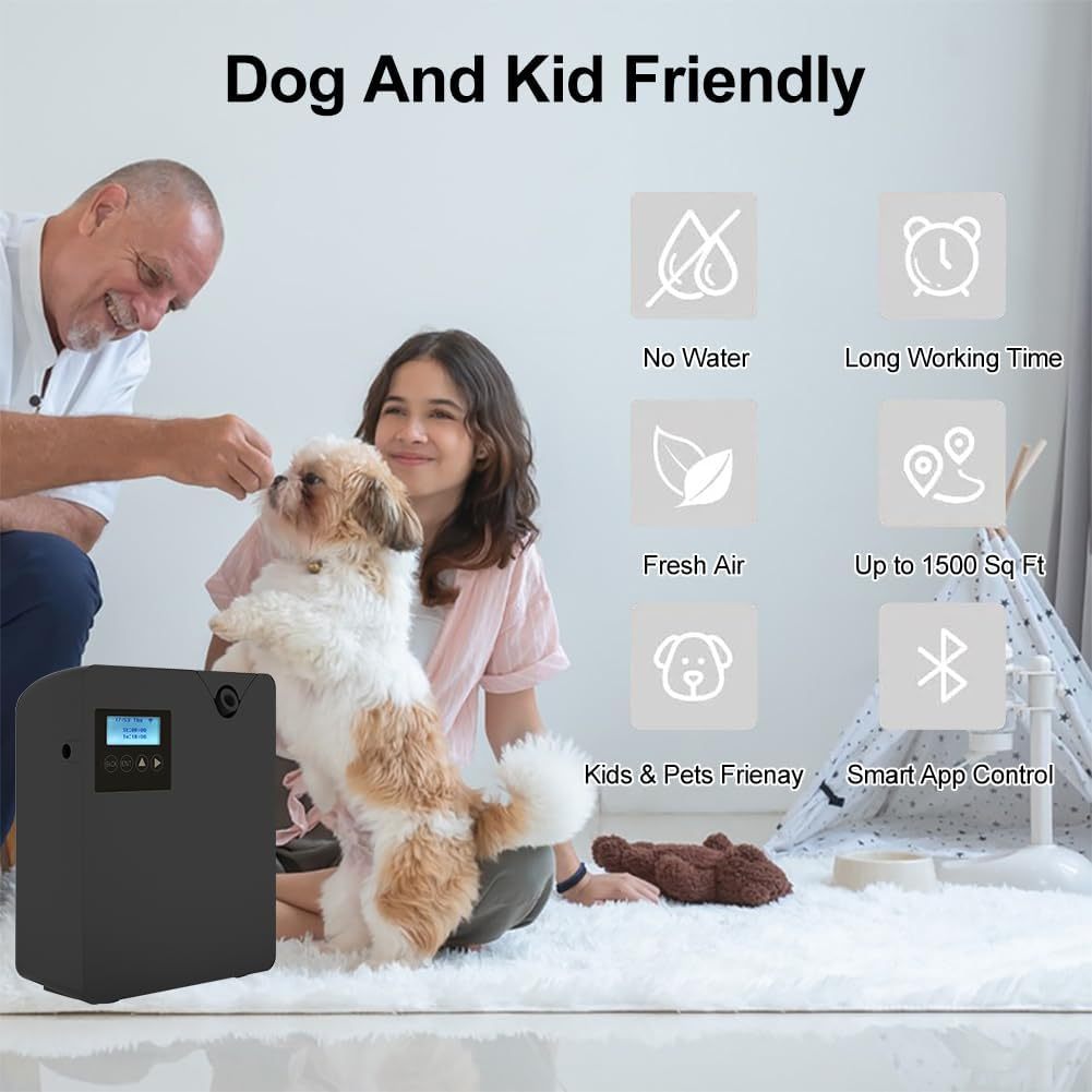 CHAOFLIGHT Smart Scent Air Machine Air Diffuser with Cold-Air Tech for Home, Waterless Essential Oil Diffuser 300Ml, HVAC Diffuser for Essential Oils for Large Room, Business, Office, Spa Room (Black) image number 6