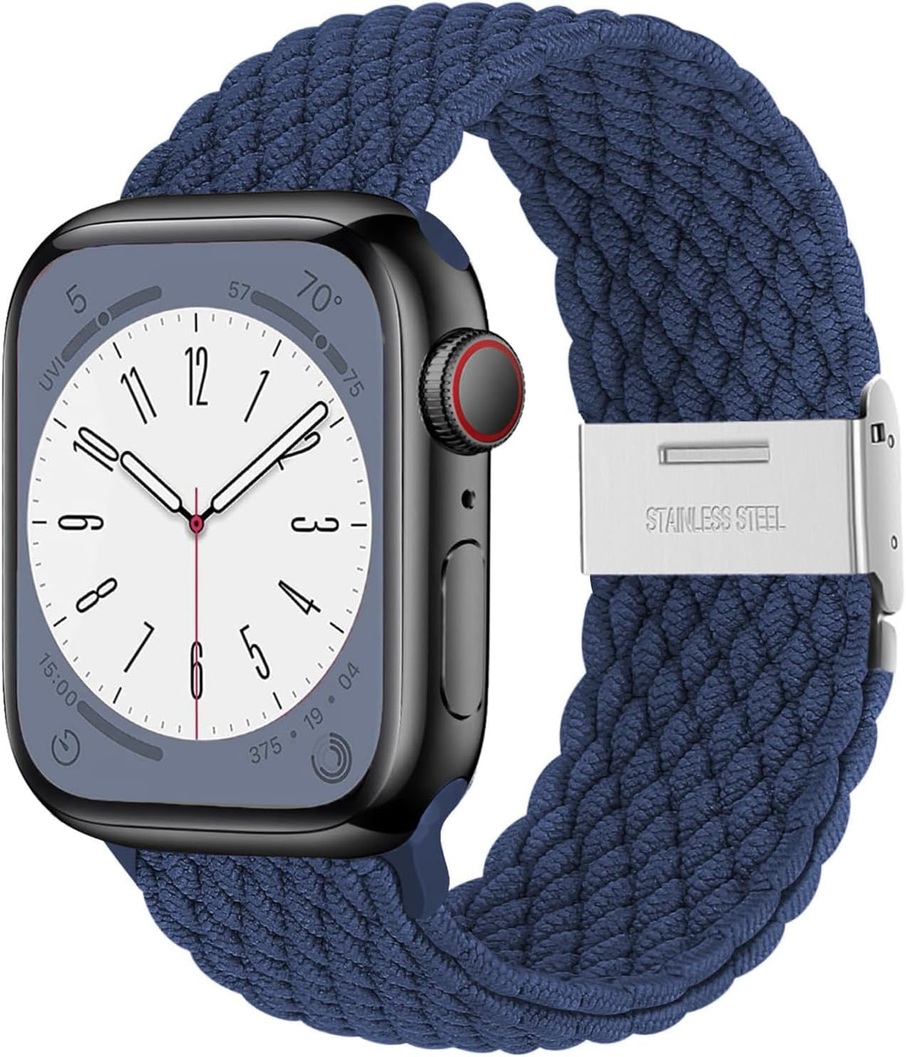 Braided for Apple Watch Band 40Mm 44Mm 45Mm 46Mm 41Mm 49Mm Iwatch Bands 42Mm 38Mm Women Men,Nylon Strap Stretchy Elastic Sport Loop Wristband for Apple Watch Series 11/10/9/Ultra 3/2/SE 3/2/8/7/6/5/4