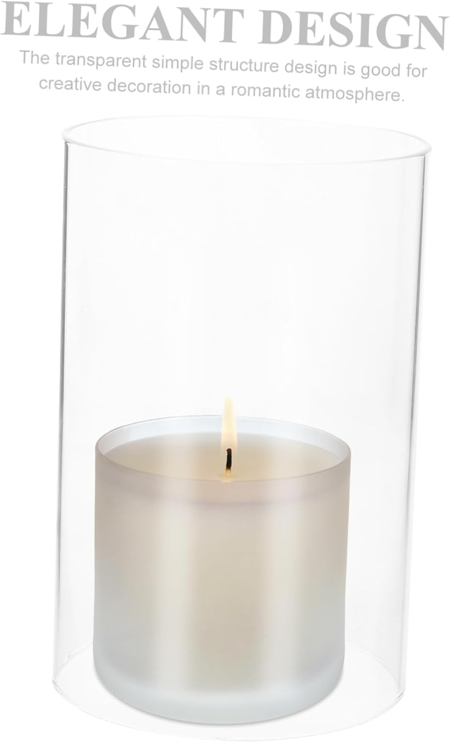 RORPOIR 2Pcs Glass Candle Open Ended Candle Shades for Pillar and Windproof Holders for Home Decor image number 2