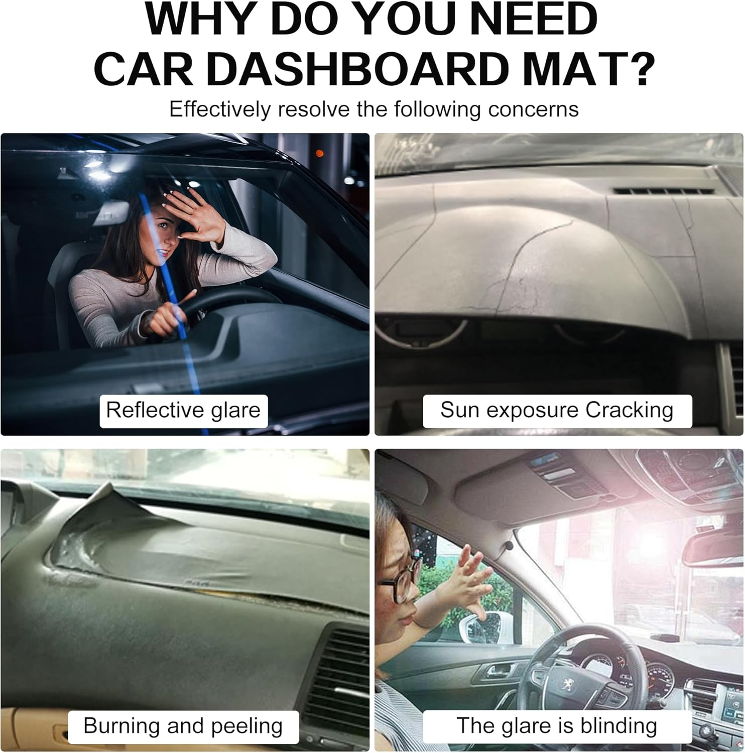 Dashboard Cover Mat for BYD Shark 6 with HUD 2024-2026, Non-Slip Dash Mat Sunshade Glare UV Rays Protector Interior Accessories (Black) image number 5