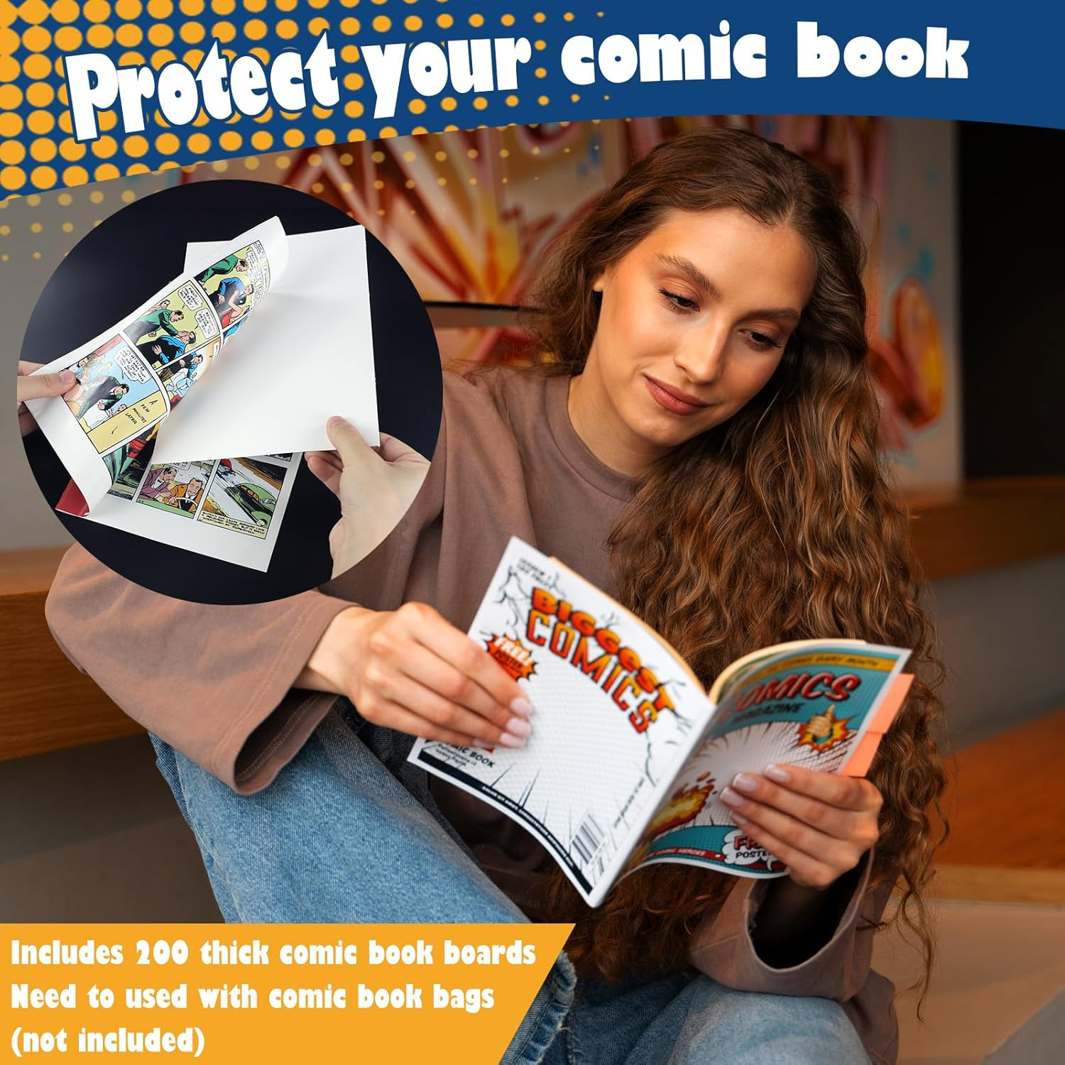 Leffis 100 Current Size Comic Boards - Thick and Durable Backing Boards for Regular Comics (Reusable) image number 2