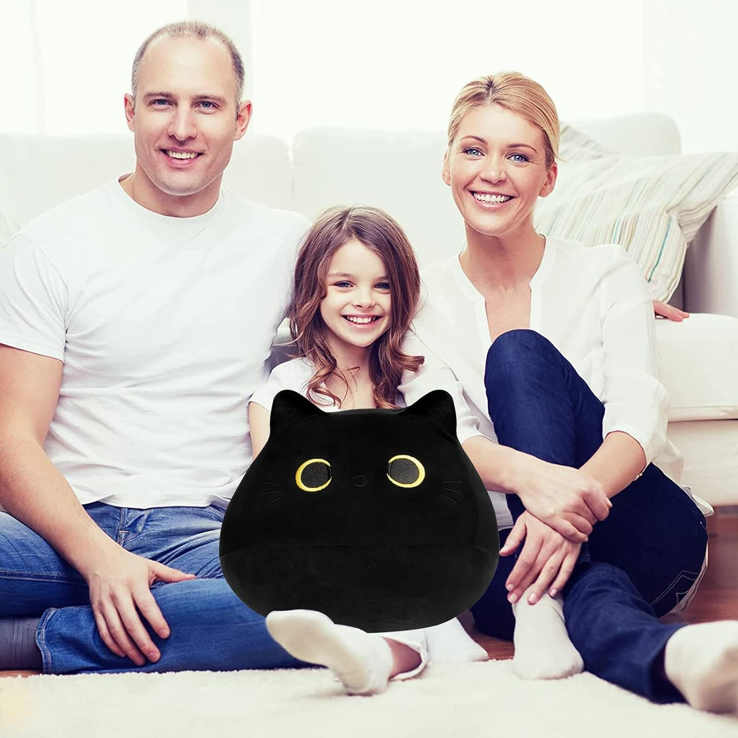 Black Cat Plush, Black Cat Plushie, Cat Plush, Cat Pillow Plush, Cat Pillow, Giant Cat Plush image number 6