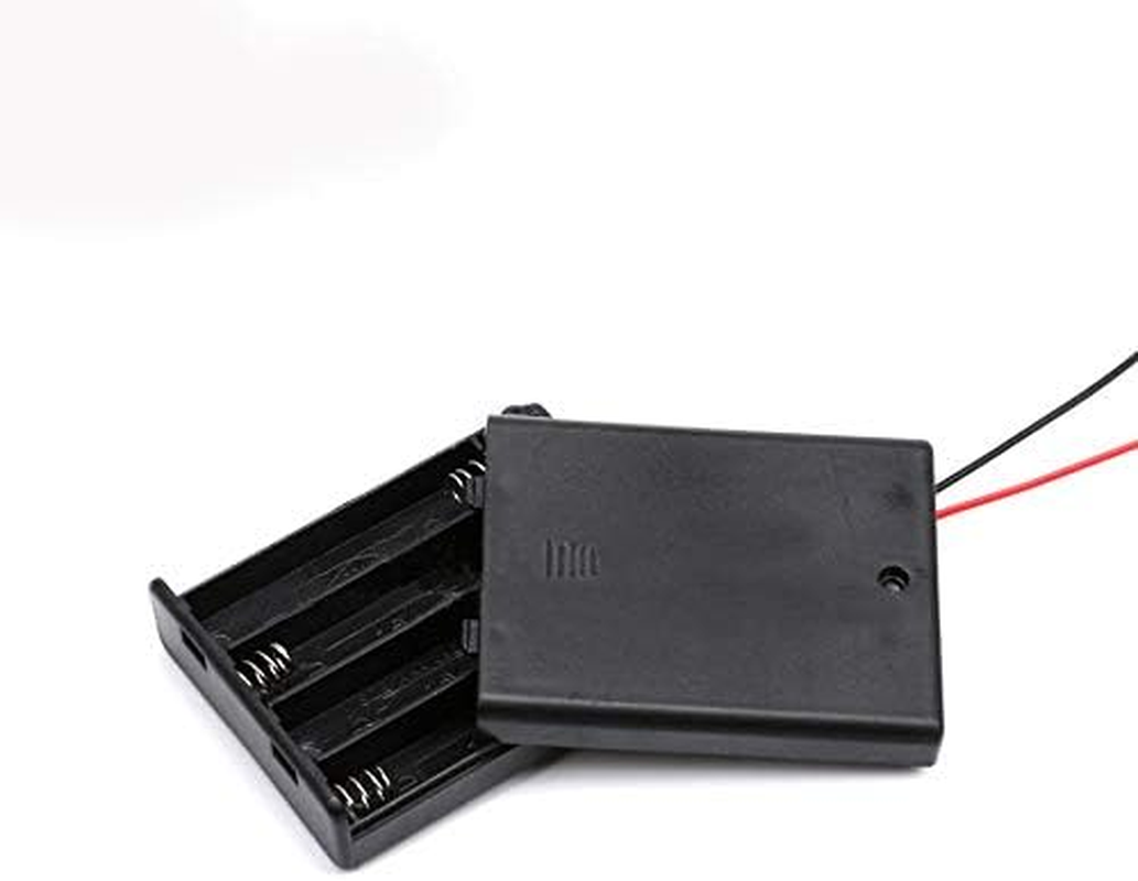 1 X Closed AA/AAA Battery Holder Case in 5 Sizes with Cover On/Off Switch Plastic Battery Storage Box with Shift Wires (3 Releases) image number 2