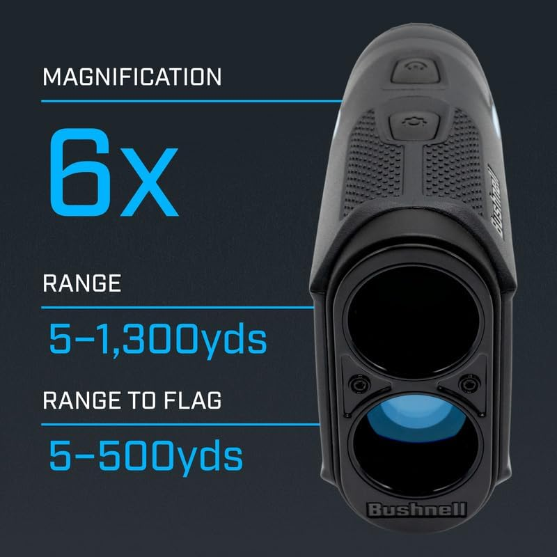 Bushnell Golf Tour V6 Shift Laser Rangefinder with Slope Compensation, 1300-Yard Range, Flag Lock Vibration, Magnetic Cart Mount, 6X Magnification, Waterproof &ndash; Tournament Legal image number 6
