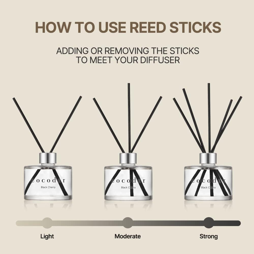 COCODOR Signature Reed Diffuser Set/White Jasmine / 200Ml /1 Pack/Home Fragrance Diffuser, Oil Scent Diffuser for Bathroom Shelf D&eacute;cor image number 3