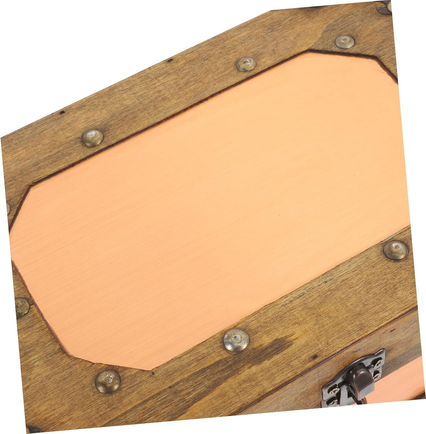 Retro Storage Box Vintage Wooden Craft Storage for Jewelry Decorative Treasure Chest image number 4