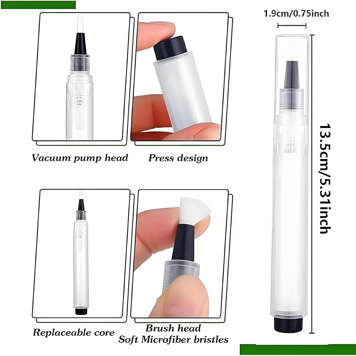 Applicabley Fillable Touch up Paint Pen Brush, Paint Touch up Pens Fillable with Brush, Refillable Touch up Paint Pen Brush, Wall Paint Touch up Pens Fillable, Touch up Paint Pens for Walls (10Pcs) image number 5