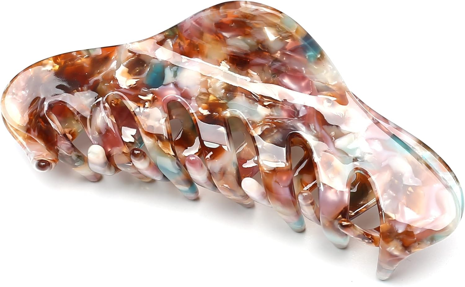 Qingoo Large Acetate Hair Clip Beautiful Women'S Hair Clip Headpiece Elegant Hair Accessory (Wine Red)