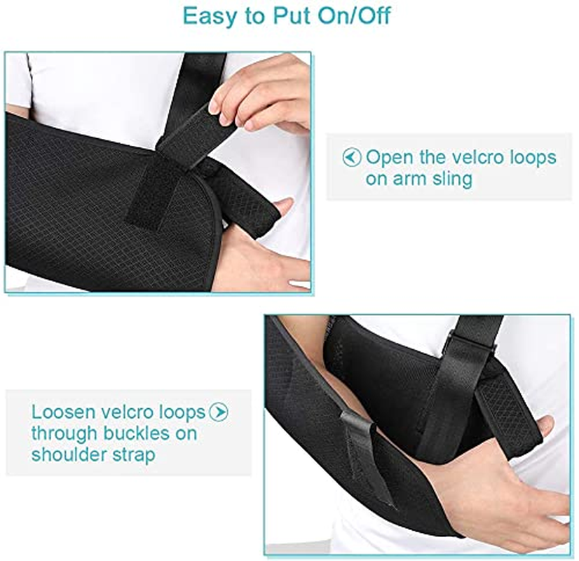 Arm Sling, Arm Support for Adults, Breathable Shoulder Immobilizer Elbow Arm Support for Broken Arm, Wrist, Elbow, Shoulder Injury, Available for Women and Men
