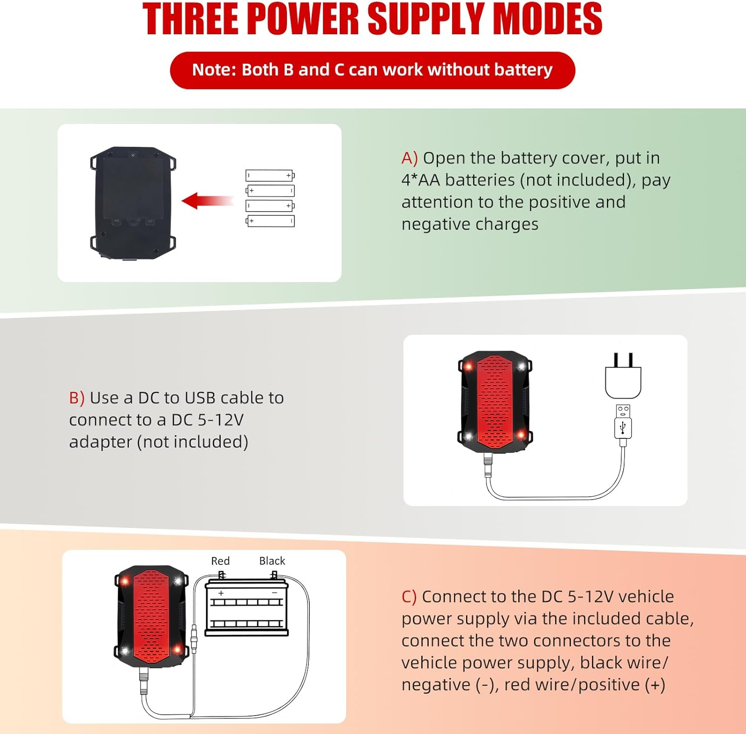 2 Pack Ultrasonic Rodent Repellent under Hood Animal Repeller Battery Powered with Red & White Strobe Lights Rat Deterrent Out of Car Engines Rodent Defense Vehicle Protection image number 1