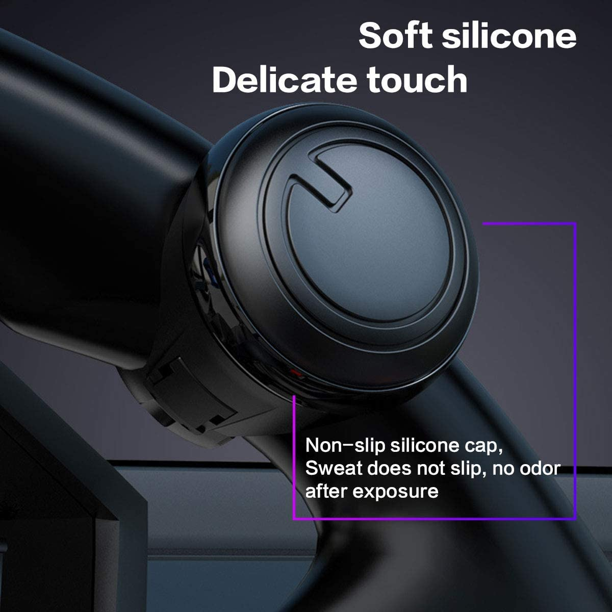 Universal Car Steering Wheel Knob, Steering Aid Steering Wheel Knob for Cars, Steering Wheel Rotary Knob Spinner Handle Button Booster Ball 360 Rotation for Car, Tractor, Truck, Car, Black image number 3