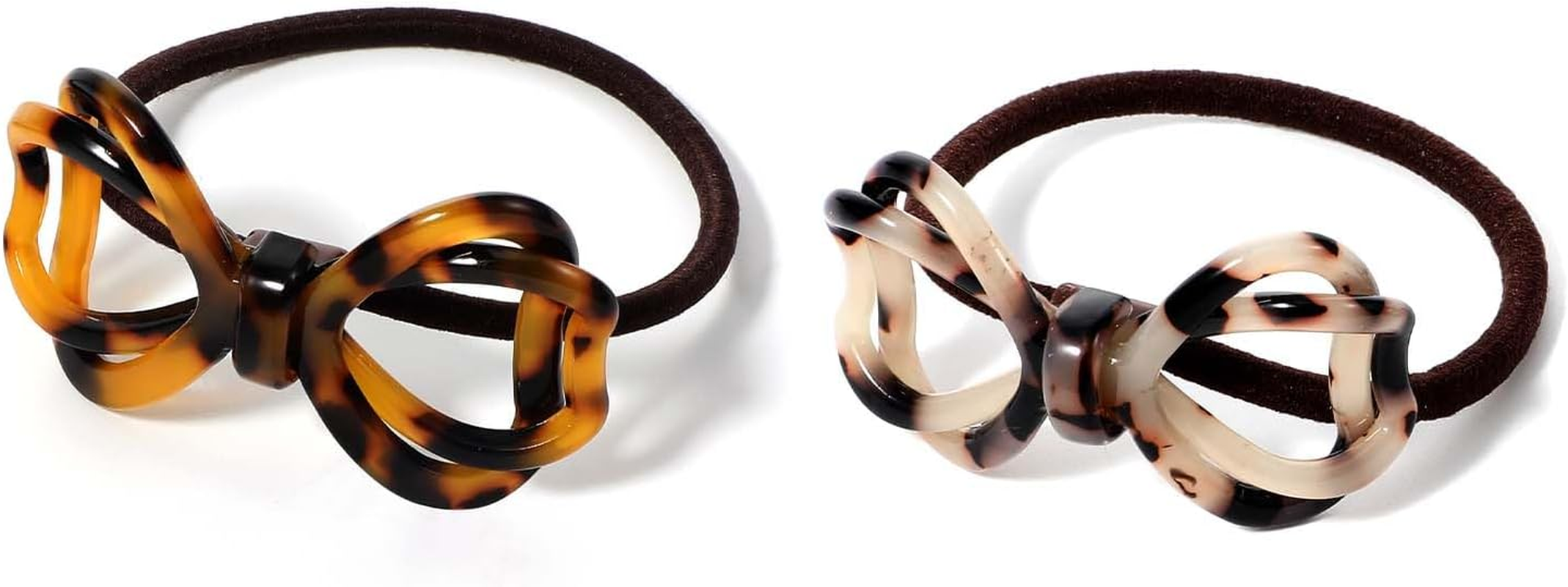 Pack of 2 Women'S Hippie Headbands, Elastic Braided Headbands, Boho Bow Tie Hair Bands, Braided Hair Bands for Girls and Women (Curry/Beige) image number 6