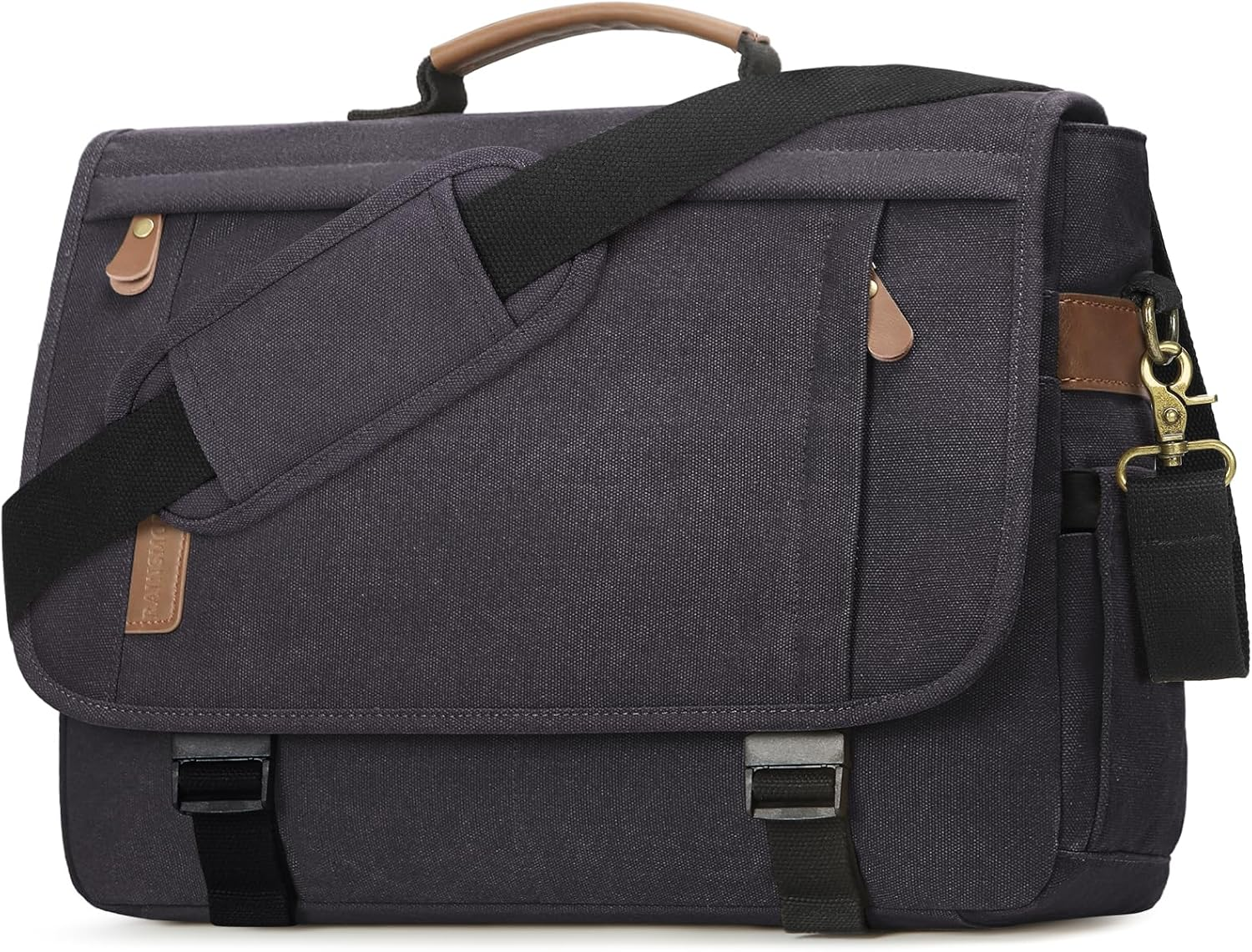Messenger Bag for Men 17-17.3 Inch Laptop Bag Water-Resistant Canvas Computer Shoulder Bag Office Work Briefcase Large Casual Satchel Bags for Men Bookbag for College
