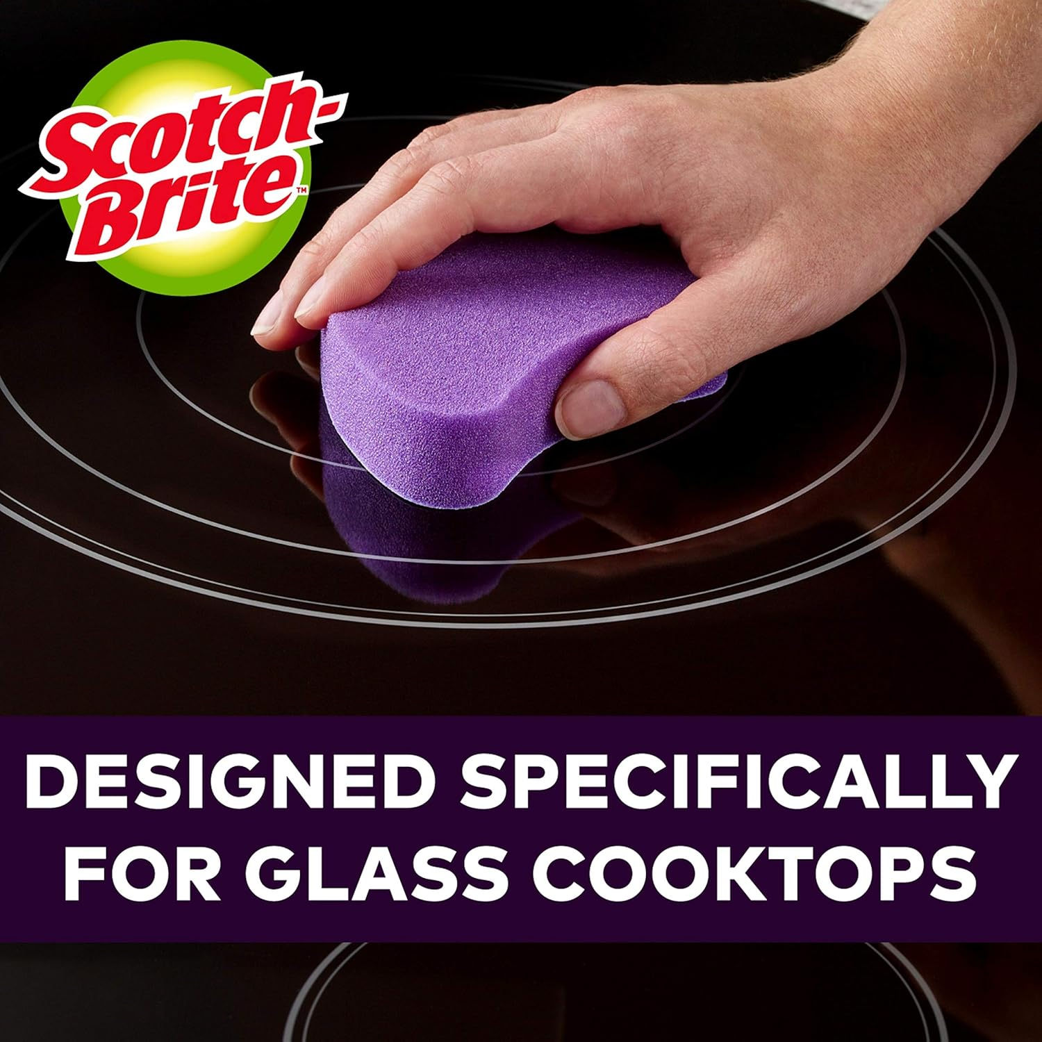 Scotch-Brite Scratch-Free Glass Cooktop Pads, Chemical-Free Cleaning, 2 Cleaning Pads image number 6