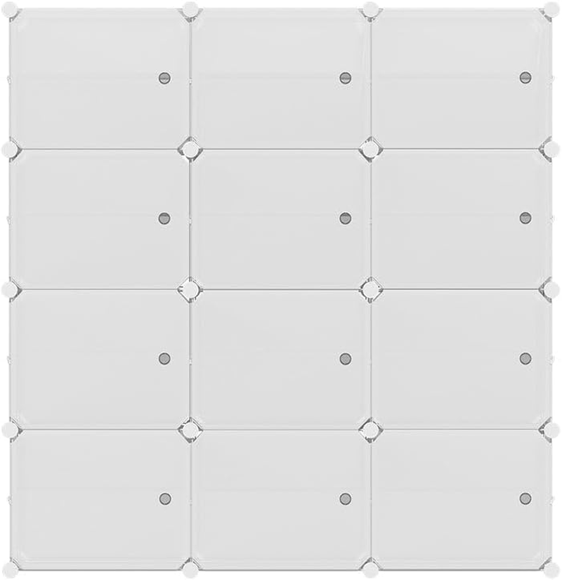 Artiss Shoe Rack Storage Cabinet 12 Cubes DIY Box Drawers Organiser Shoes Shelf Stand White Portable Wardrobe Organizer Hallway Table Home Decor Bedroom Furniture