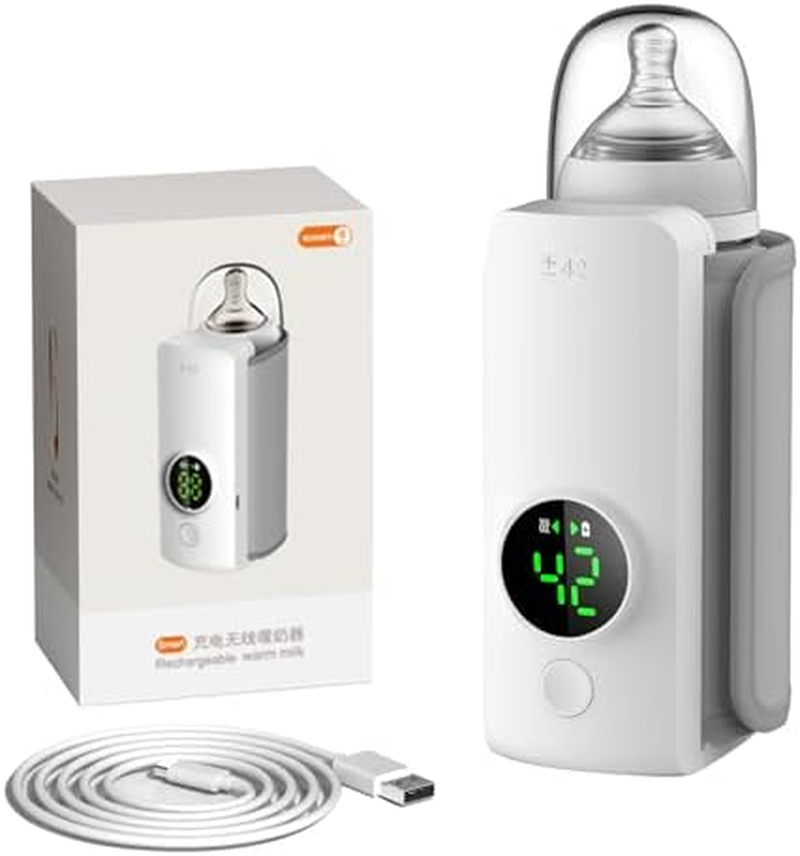 Portable Baby Bottle Warmer for Travel,Fast-Heating & Long-Lasting Warming up to 5H,Precise Temperature Control,Comfortable Baby Feeding on the Go,Waterless Warming Milk image number 4