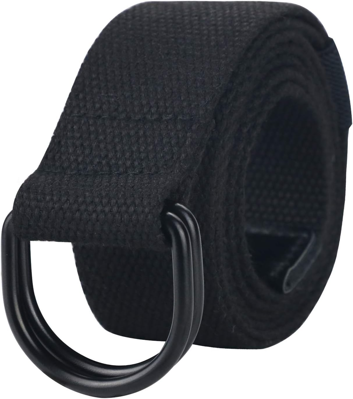 ALPHYLY Canvas Belts for Mens Web Military Belt，Unisex Double D-Ring Belt image number 4