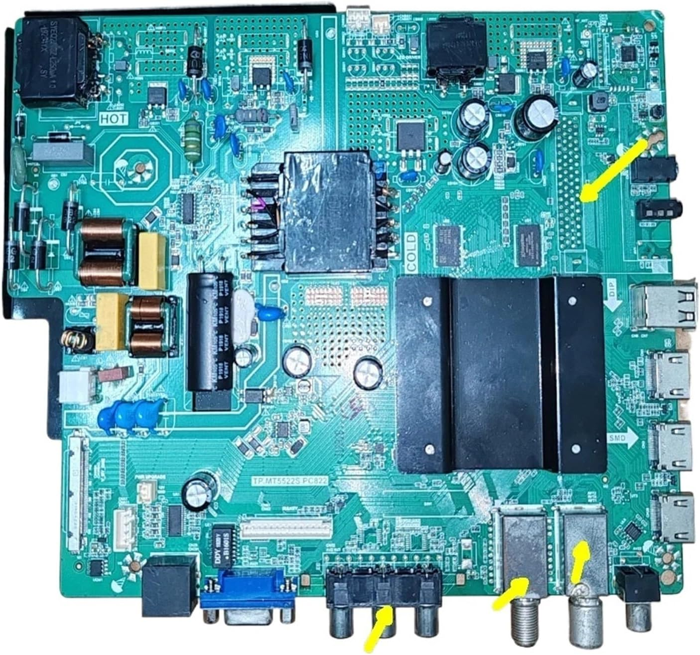 TP.MT5522S.PC822 Wifi Network TV Motherboard Send Together with Remote Control, Adjustable Screen Parameter Partition(2Tno SD NO CI)