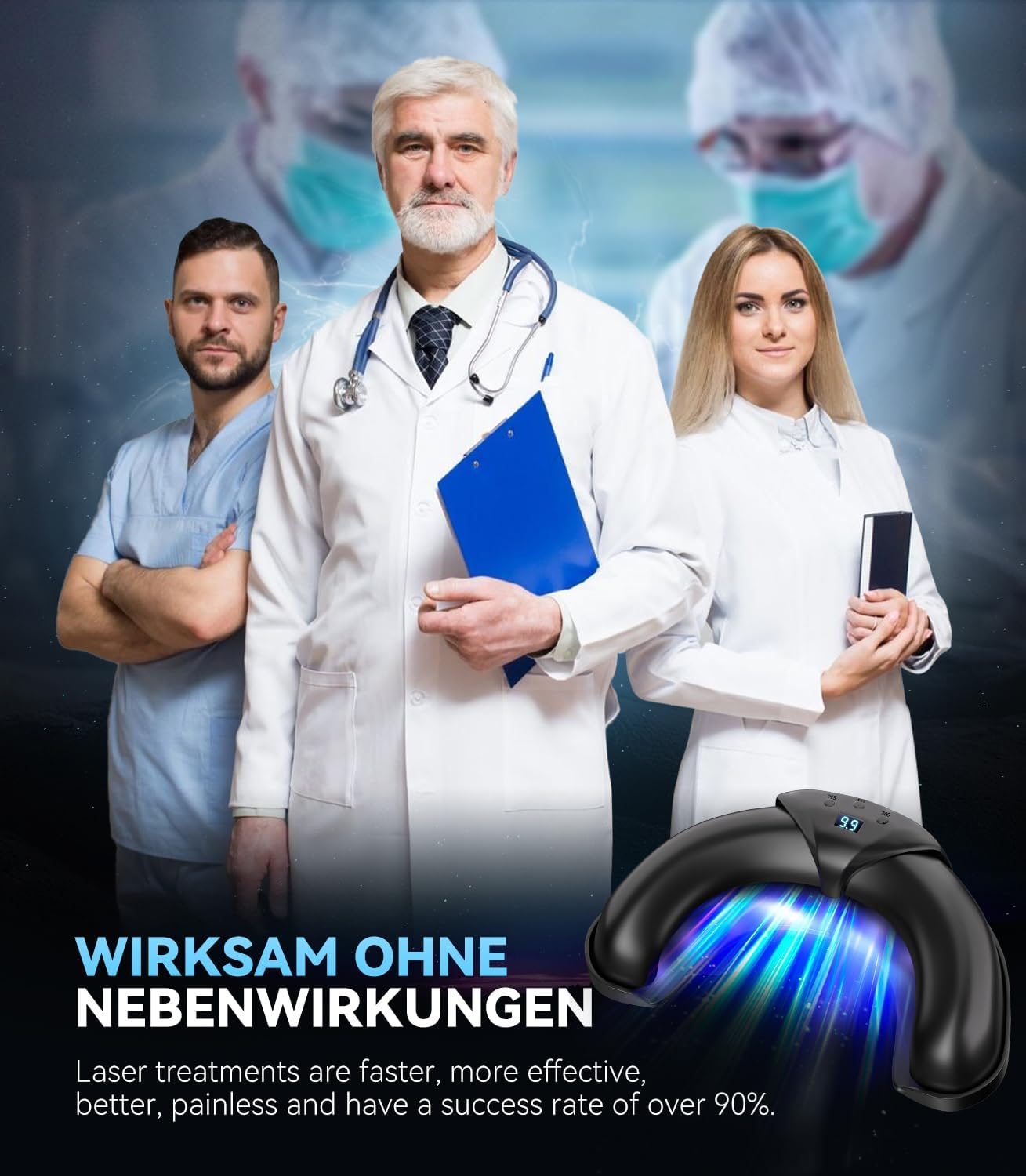 8.0 Nail Pil Laser Device 21 Day Fast Acting Device for Multiple Toenails and Fingernails Industry No. 1 Laser 365 Nm Infrared Light 405 Nm Blue image number 3