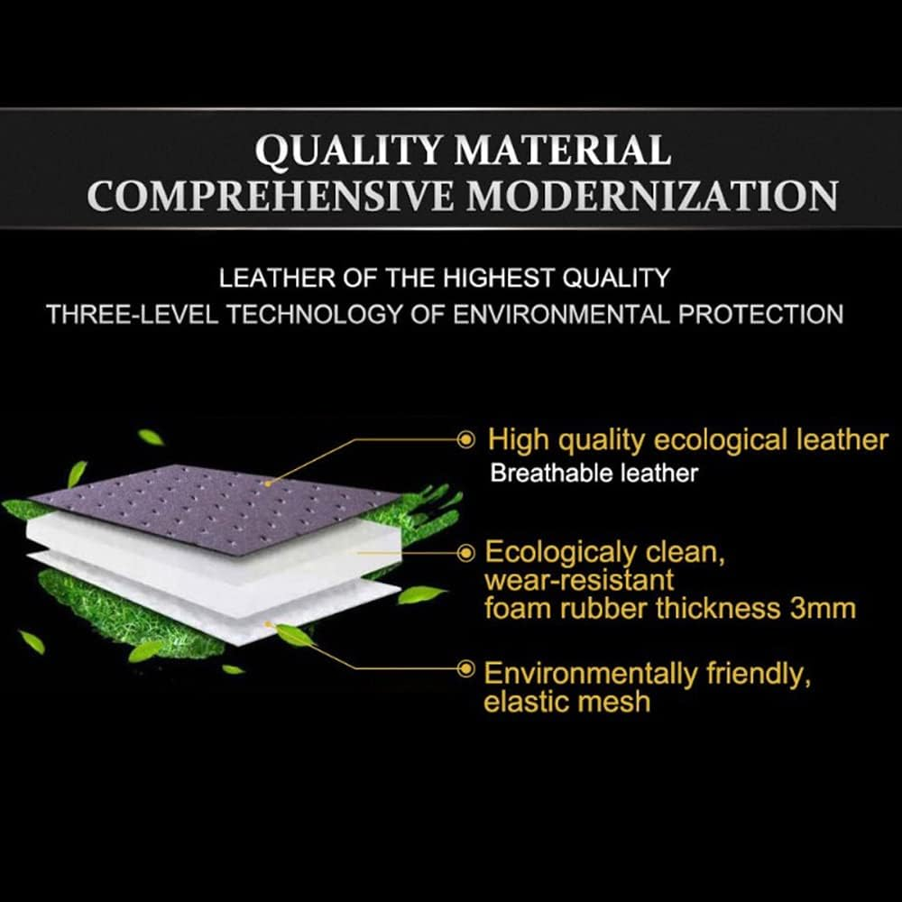 Universal Car PU Leather Front Car Seat Covers Fine Quality Back Bucket Car Seat Cover Auto Interior Car Seat Protector Cover Black 2 image number 5