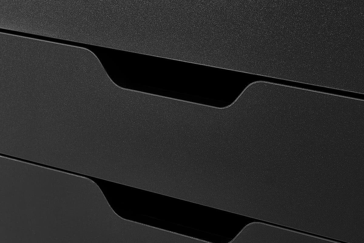 Ovela Alice Wide Mobile Office Drawers (Black) - OVALIWODCBB image number 2