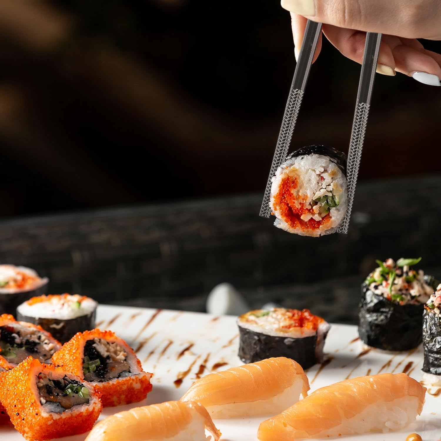 KALIONE 1 Pair Metal Chopsticks Reusable, Travel Stainless Steel Chopsticks with Case, Laser Engraved Titanium Chop Sticks, Phoenix Pattern Portable Chopsticks with Pull Design Case image number 4