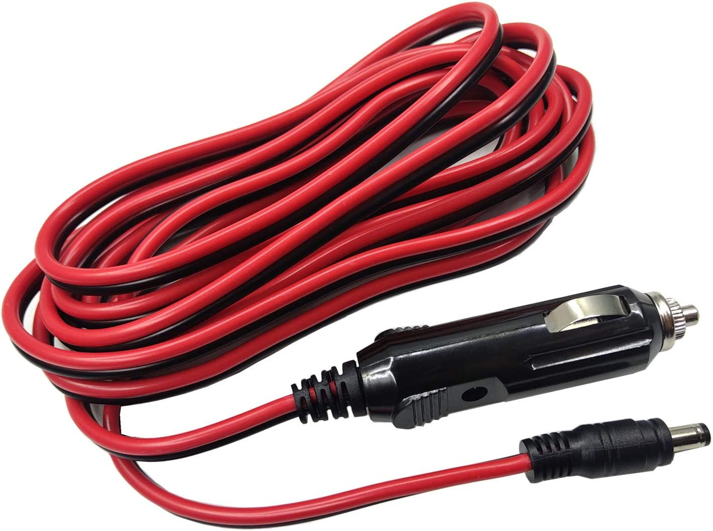 AEISVIK DC Car Charger Cable - 12-24V DC Car Charger Auto Power Supply Cord Cigarette Lighter Male Plug to DC 5.5Mm X 2.1Mm Connector Extension Cord for Portable DVD Player, Car, Camera (10FT) image number 4