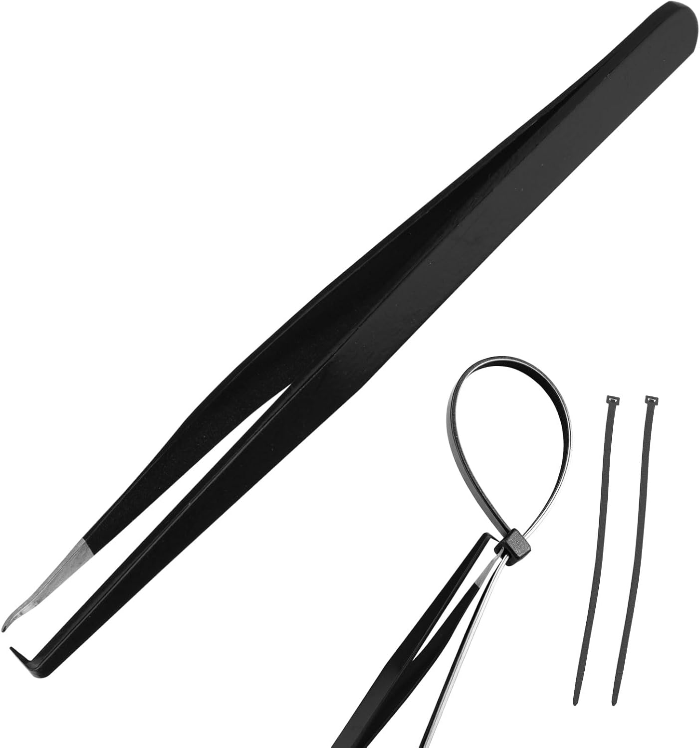 BOXOB Cable Tie Opener Tool, Black Stainless Steel Zip Tie Cutters Reusable Zip Ties Remover Tool for Nylon or Plastic Zipper Tape image number 6