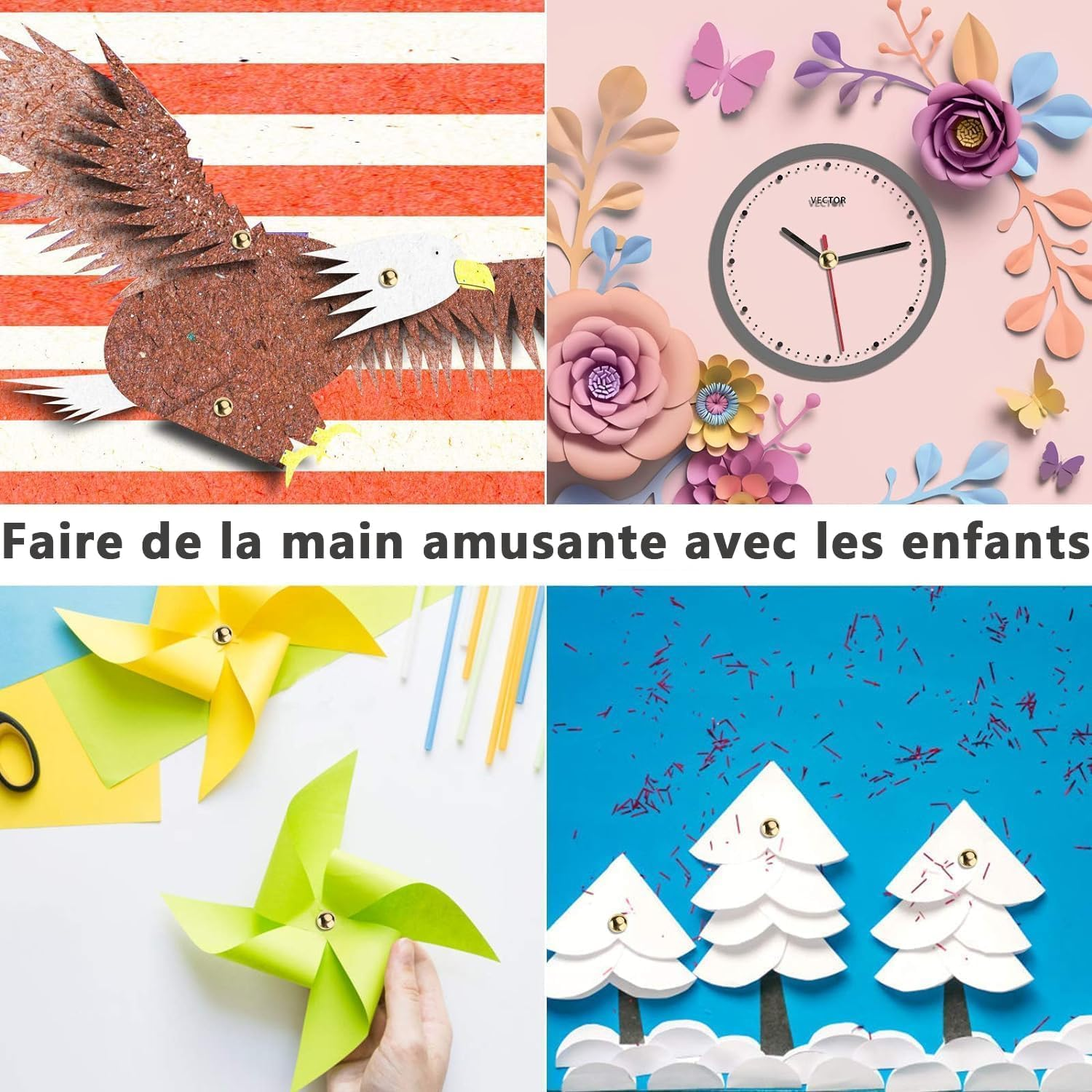 400PCS Split Pins, Betterjonny Coloured Paper Fasteners round Metal Head Mini Brads with Double Toe Studs for Art Decorative Scrapbooking DIY Paper Craft School Accessoires(18 * 8Mm) image number 4