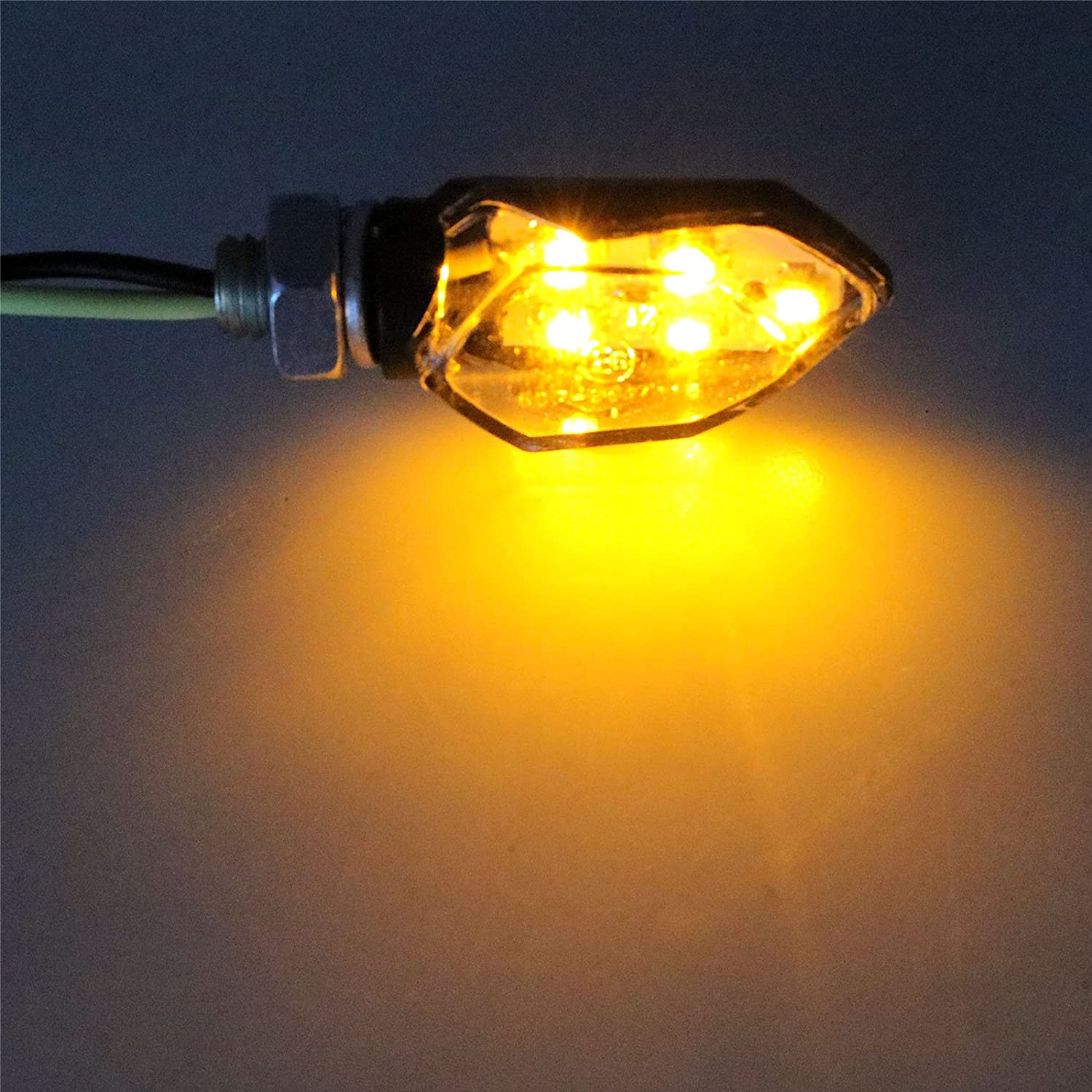 4X Universal LED Micro Blinker Indicators Light Mini Motorbike Turn Signal Light image number 2