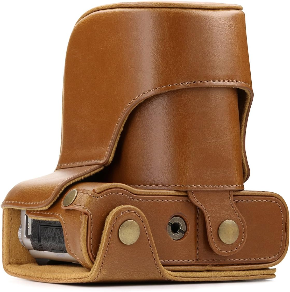 Megagear Ever Ready Leather Camera Case and Strap Compatible with Fujifilm X-A5, X-A3, X-A2, X-A1, X-M1