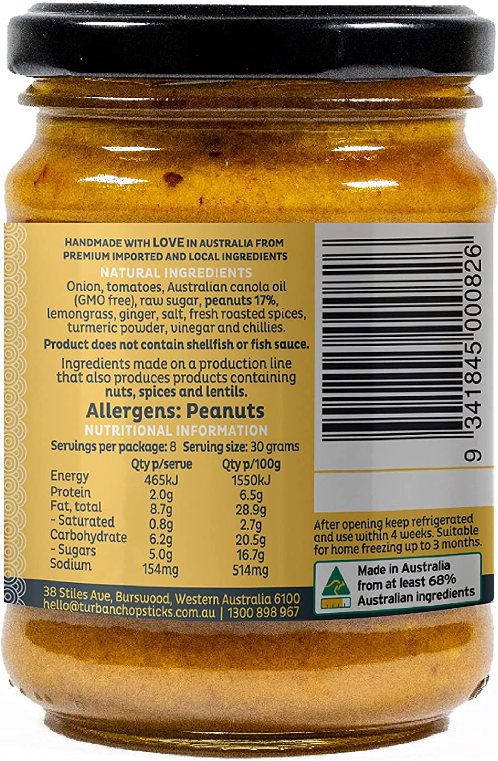 Turban Chopsticks Satay Peanuts Sauce 260 G image number 1