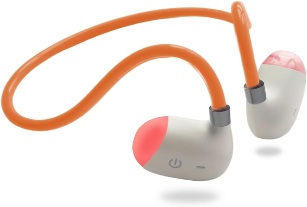 EJEAS X3 Air Conduction Sport Headphones, Bluetooth 5.3 Open-Ear Wireless Headphones with Night Running Light, Suitable for Night Running, Cycling, Sports (Purple)