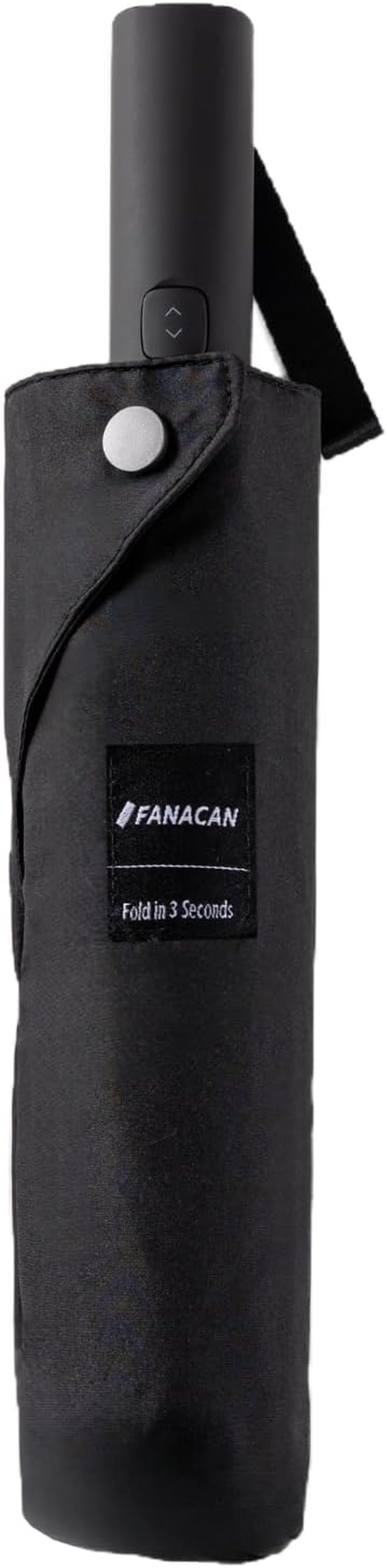 FANACAN Fold in 3 Seconds Shape Memory Folding Umbrella, Golf Umbrella Windproof and Rainproof Strong, One-Touch Automatic Open and Close Umbrella for Mens, Black image number 5