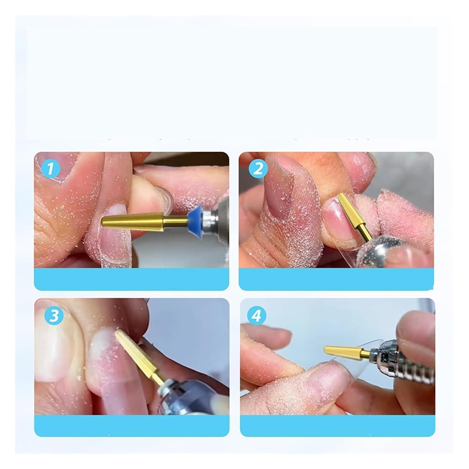 Yulaninu 3/32 Inch Cone Nail Drill Bits Carbide Tapered Left Right Hand Manicure Tool - Dx4-C image number 2