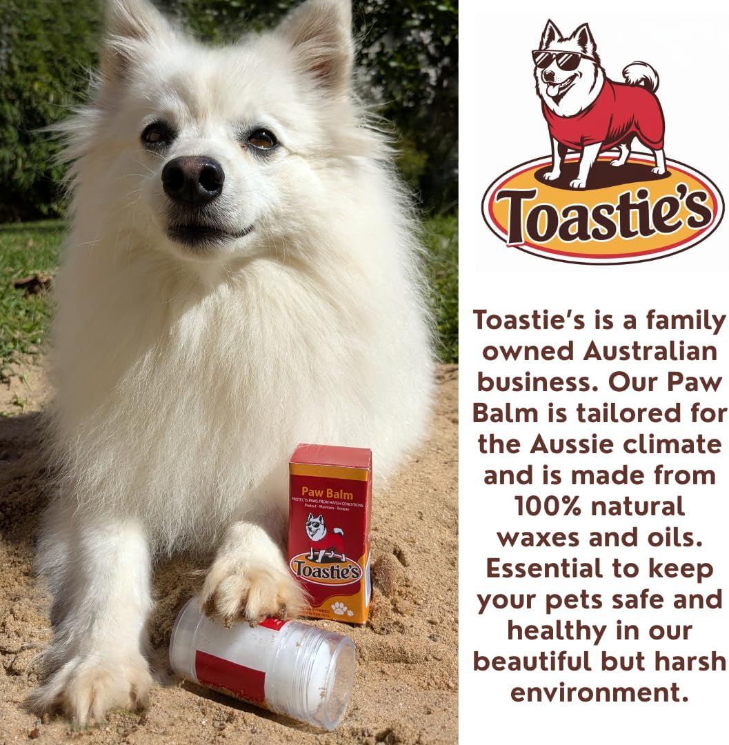 TOASTIE&rsquo;S Dog Paw Balm for Summer | Natural Moisturiser for Dry, Cracked Paws | Protects from Hot Footpaths, Sun & Heat | Lick-Safe & Non-Greasy image number 4