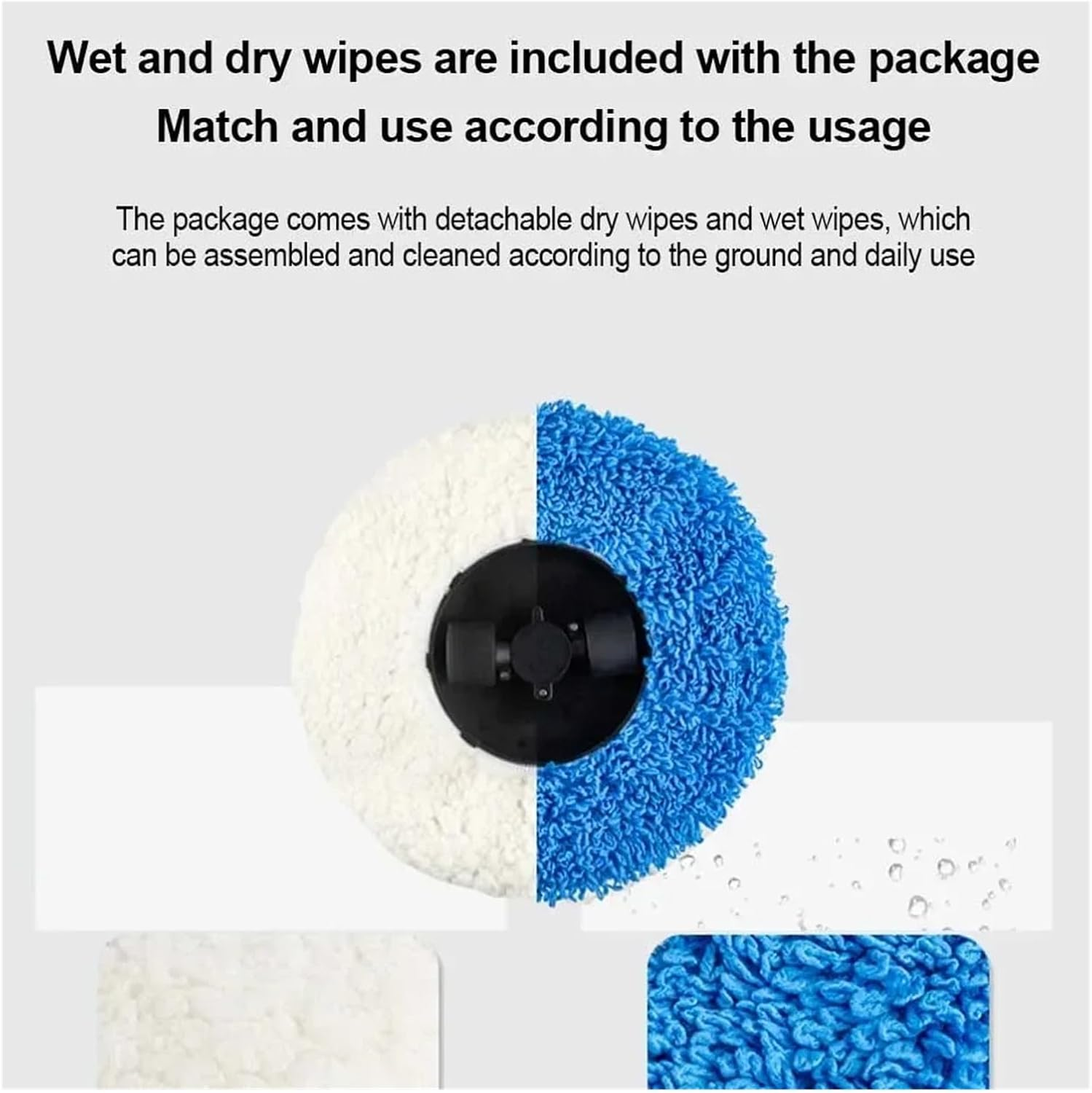 1/2Pcs Microfiber Rag Robot Vacuum Cleaner Accessories Mopping Dry Wipe Wet Wipe Spare Mop for Floor Cleaning,Vacuum Cleaner(Wet Rag and Dry Rag) image number 6